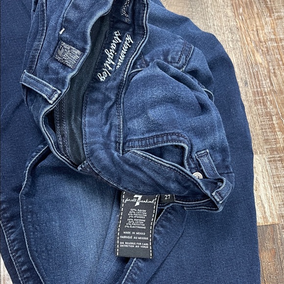 7 For All Mankind Emma Straight Leg Jeans Ladies Size 27/ 4 US - Picture 4 of 6